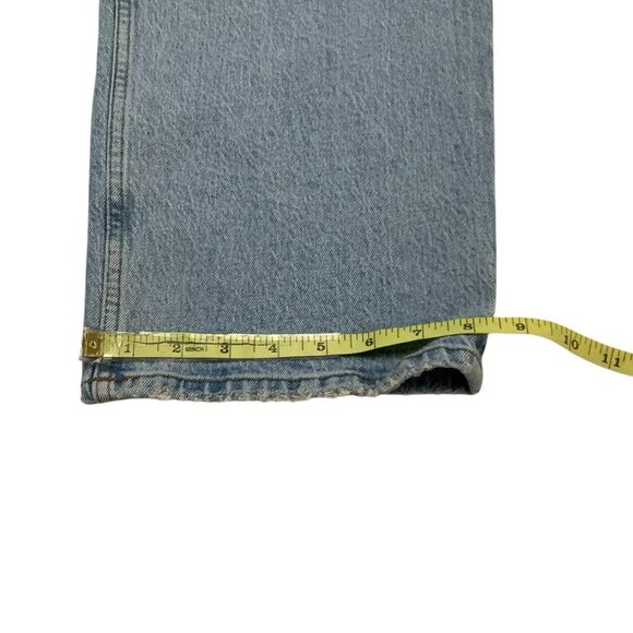 NWT Abercrombie & Fitch The Straight Ultra Mid-Rise Blue Womens 37/24L - Picture 6 of 11